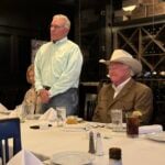 Mitch Probasco introduces Ag Commissioner Sid Miller at the TAAA Board meeting dinner